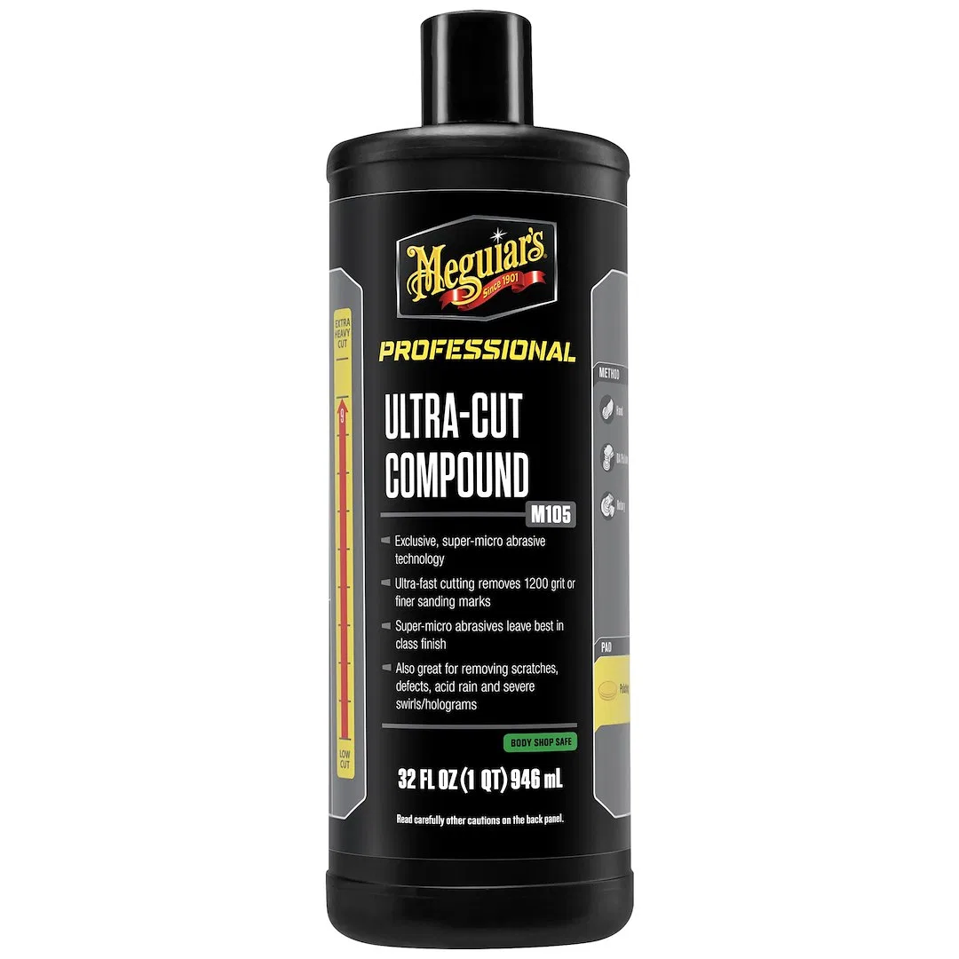 M10532 – MEGUIARS WAX Polishing Compound, Removes Light Swirls and Adds Gloss Clarity Ultra Cut Compound Liquid White...